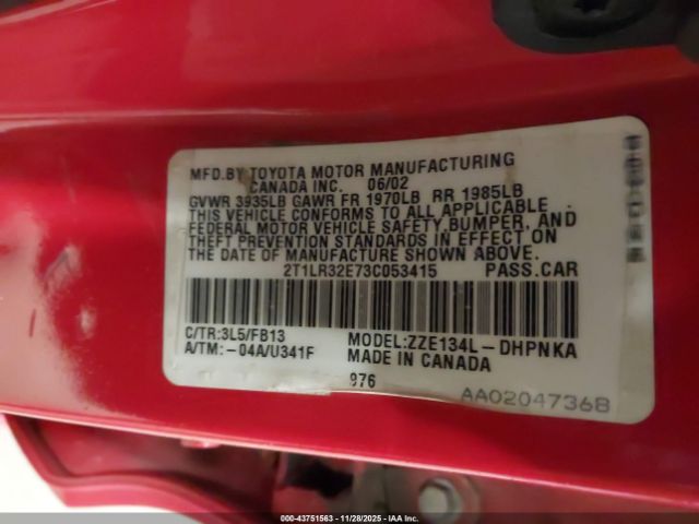 Toyota Matrix Xr Image 3